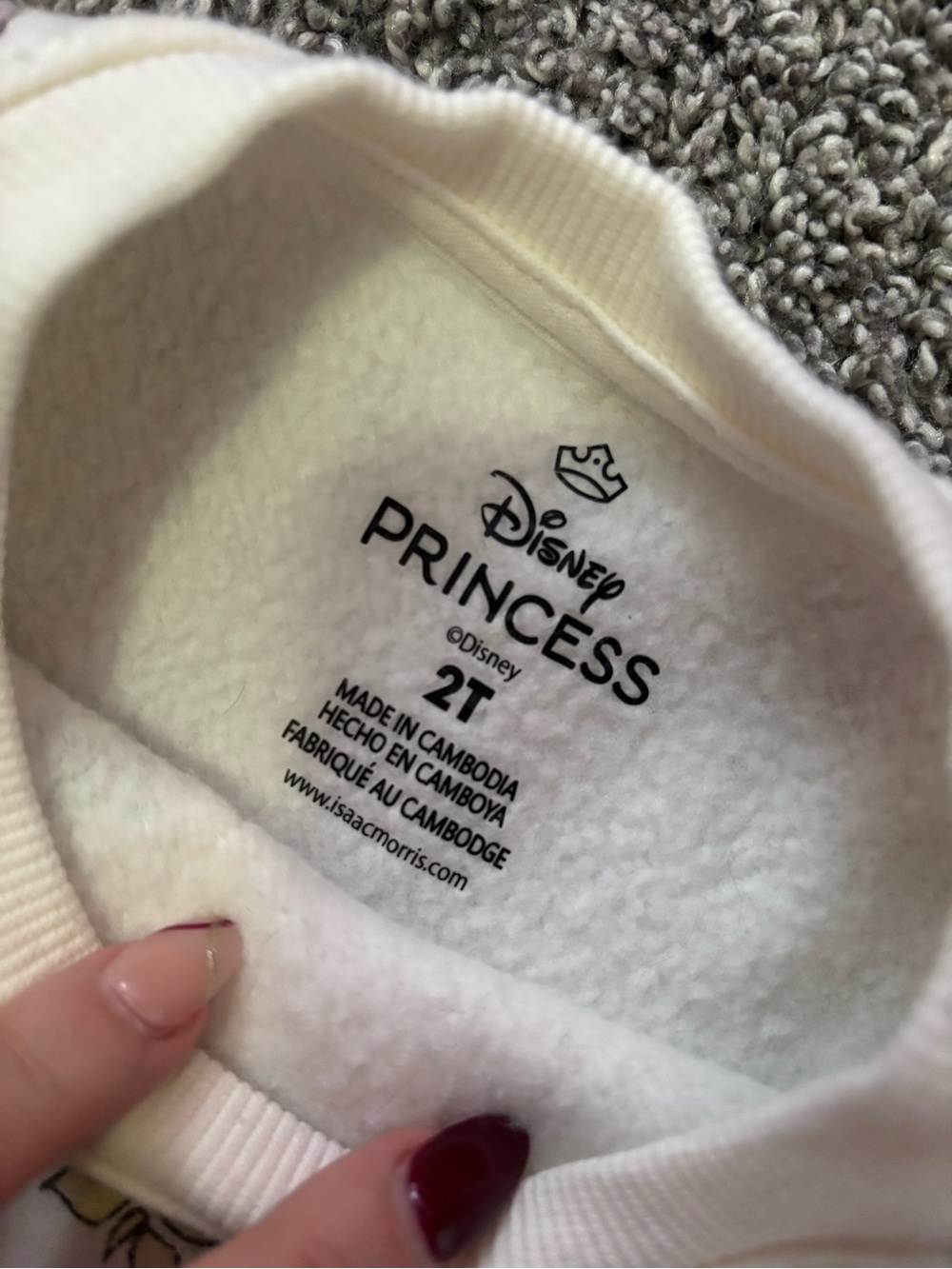 Disney Princess Cream Knit Dress with Pink, Blue & Yellow Motifs - Picture 2 of 2